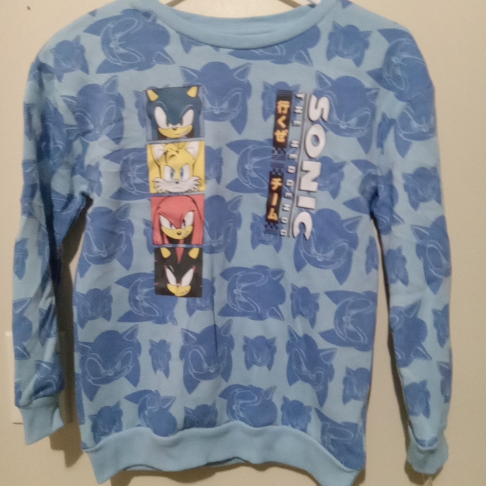 Sonic the Hedgehog Blue Boys  Sweather size medium